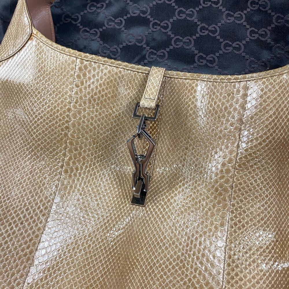 Gucci Tan Python Shoulder Bag - Picture 2 of 11